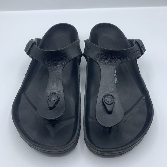 Birkenstock Gizeh EVA Women's Sandals Black Rubber Flip Flops - Size 39 - Picture 1 of 8
